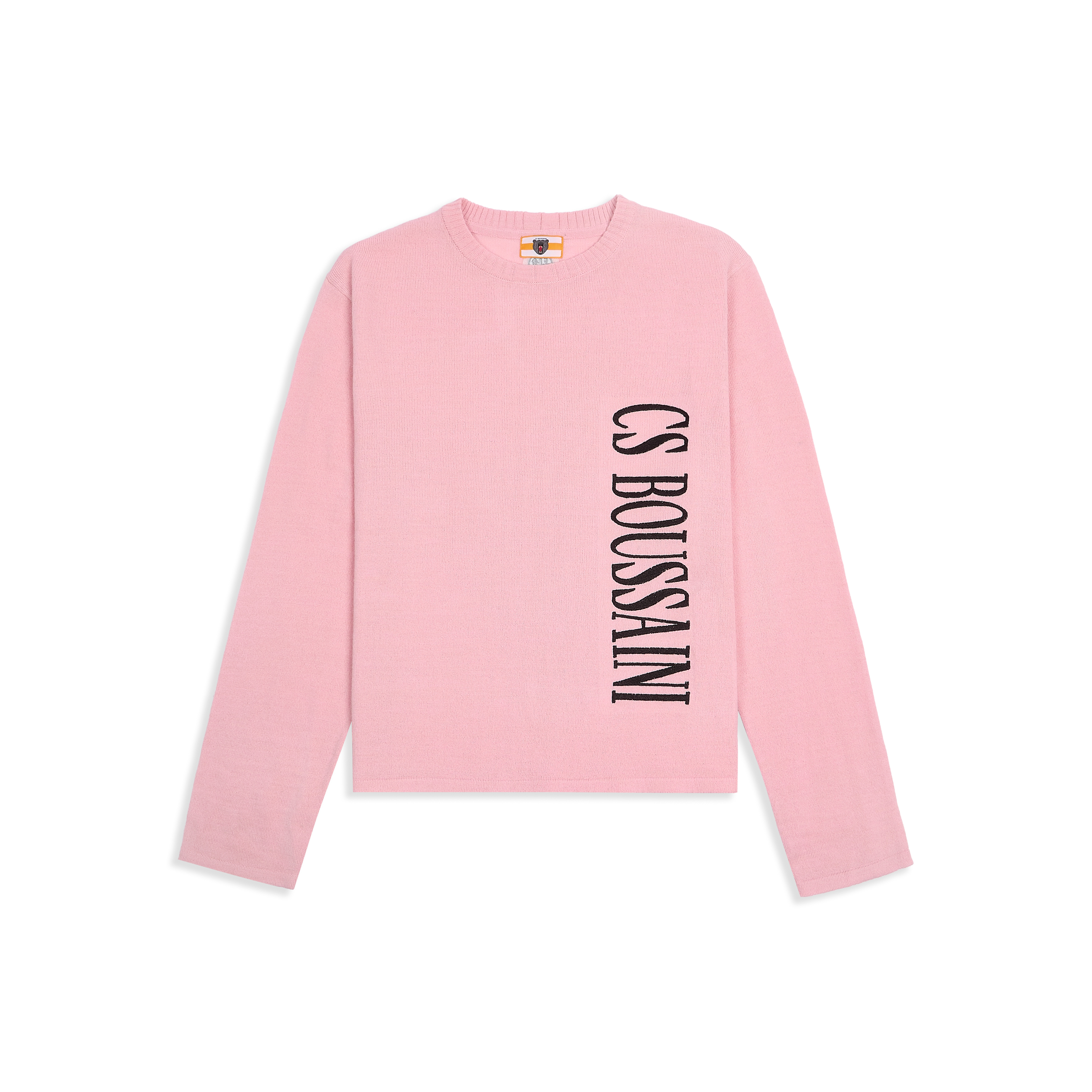 Wool Sweater with Delicate Logo Stitch