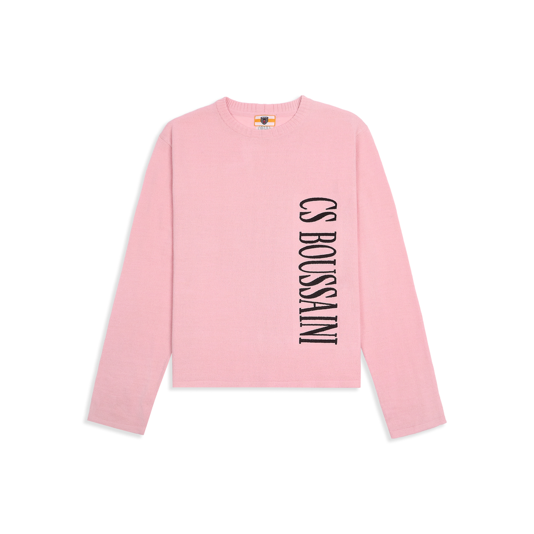 Wool Sweater with Delicate Logo Stitch