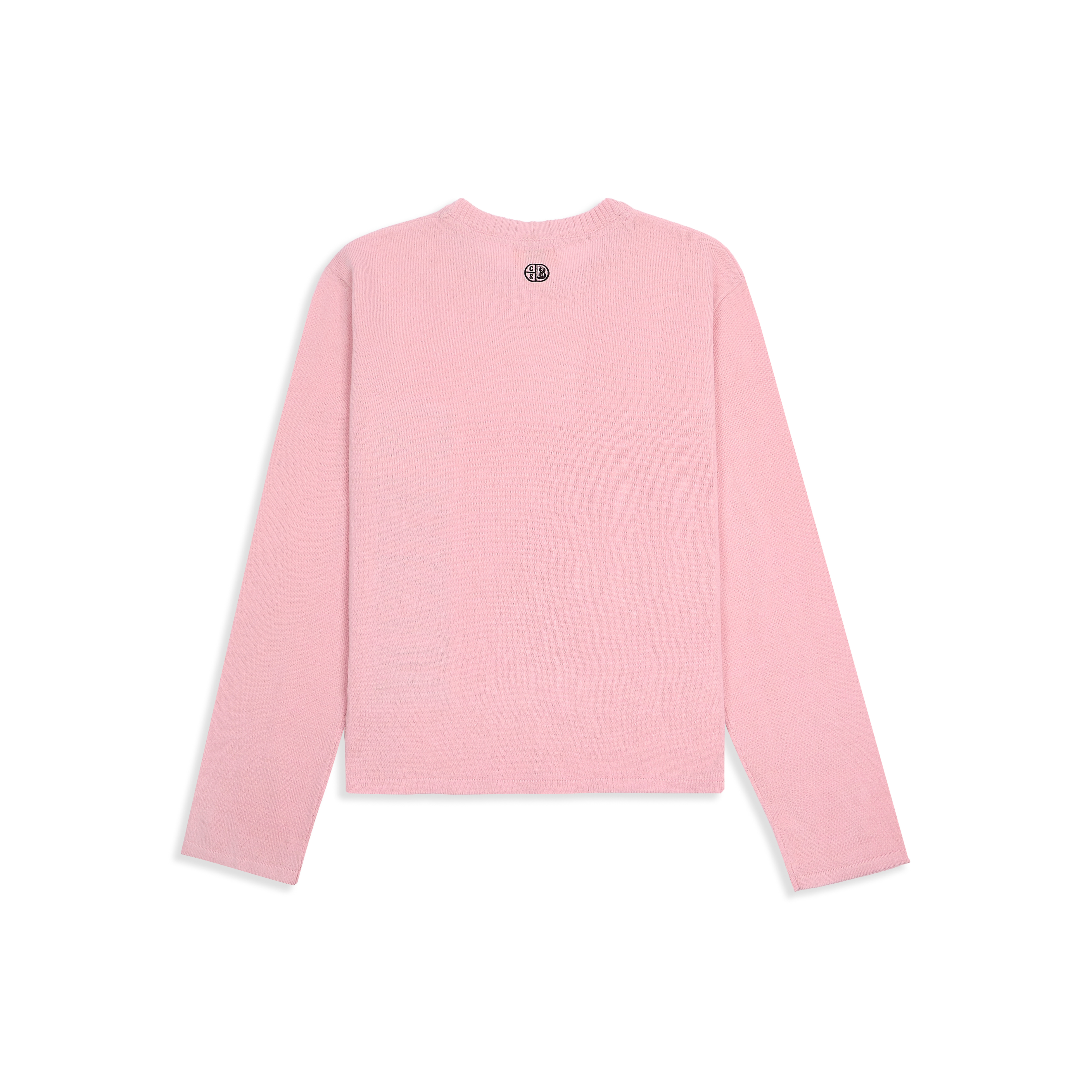 Wool Sweater with Delicate Logo Stitch